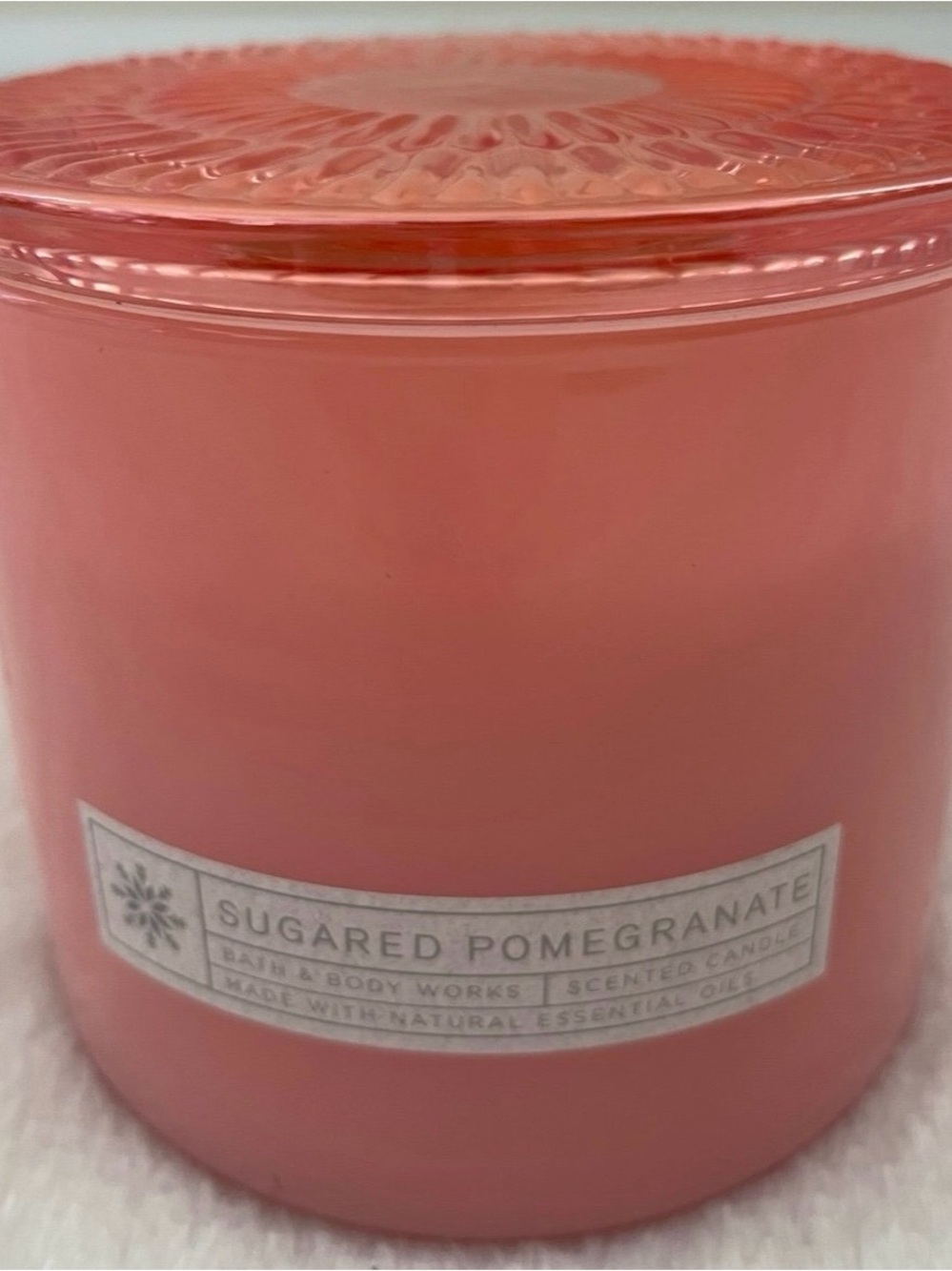 Bath & Body Works Sugared Pomegranate Candle - Coral Pink